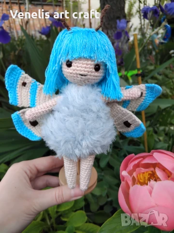 Плетена играчка Кукла Пеперудка , снимка 3 - Кукли - 50731025