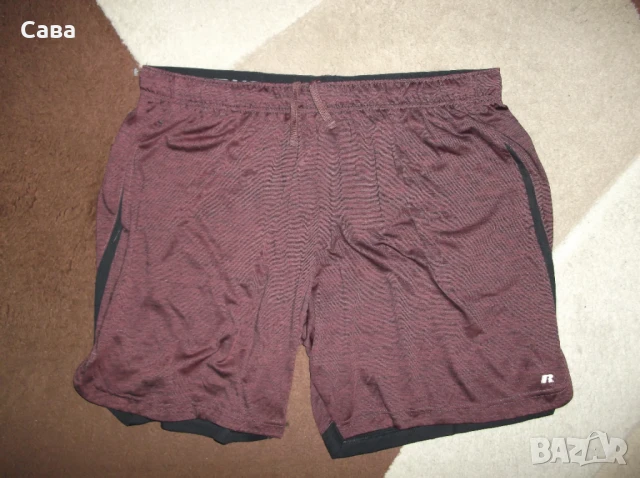 Шорти и тениска RUSSELL  мъжки,ХЛ-2ХЛ  /сиви и бордо/, снимка 12 - Тениски - 46783252