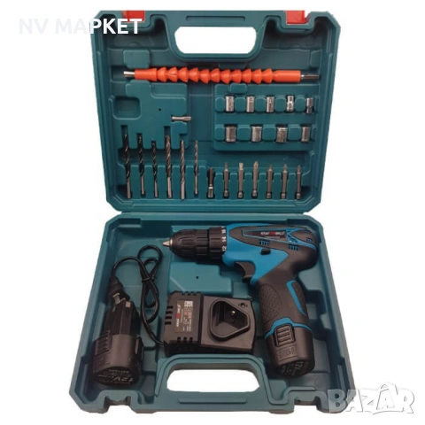 Акумулаторен Винтоверт с две батерии - Комплект, снимка 4 - Винтоверти - 53836677