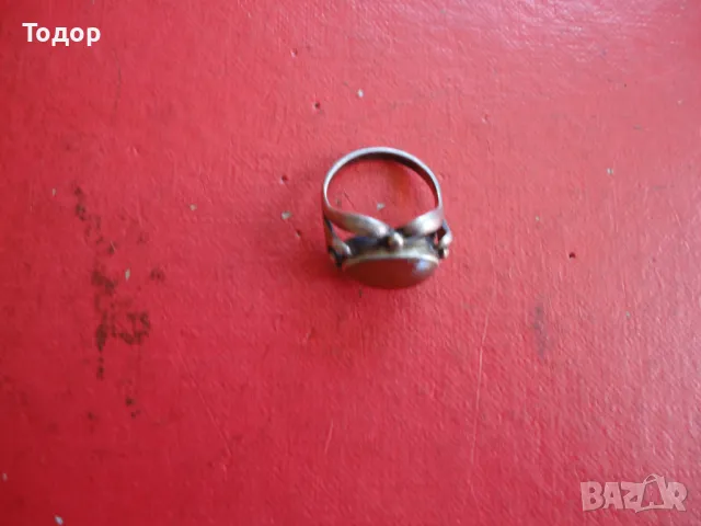 Сребърен пръстен с корнеол 835, снимка 5 - Пръстени - 47462860