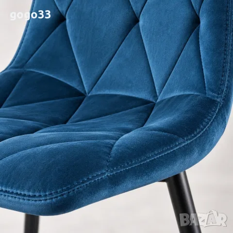 тапицерен стол син, снимка 4 - Столове - 56364791