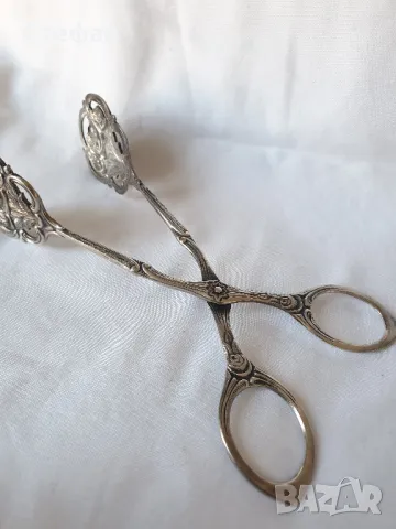 Посребрена щипка, снимка 7 - Антикварни и старинни предмети - 50102411