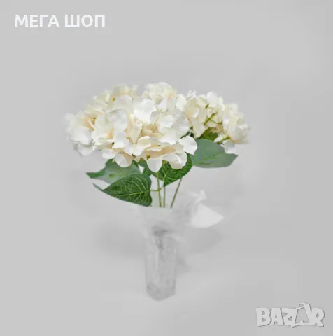 Луксозни букети от изкуствени хортензии – елегантна украса без грижи, снимка 4 - Изкуствени цветя - 50346536