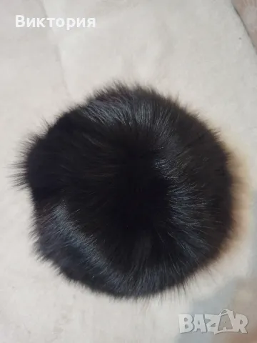 Дамска шапка от лисица 🦊, снимка 3 - Шапки - 48042221