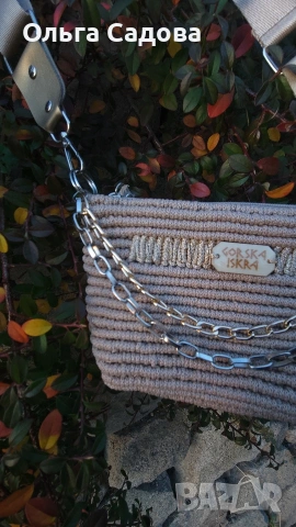 „Дизайнерска чанта Urban Dune – ръчна изработка,макраме, снимка 2 - Чанти - 53282922