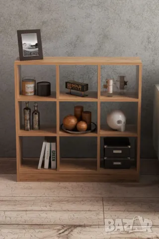 Дървена етажерка с 9 отделения 88х91см - два цвята, снимка 8 - Етажерки - 48901682