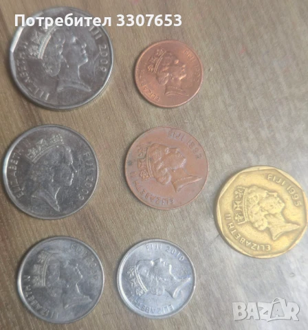 монети Фиджи 7 бр, снимка 2 - Нумизматика и бонистика - 50685163