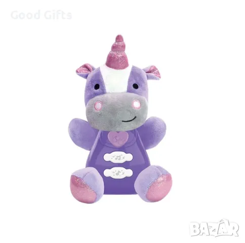 Музикален плюшен Еднорог Играчка за сън, Интерактивна мека играчка, снимка 2 - Плюшени играчки - 47312494