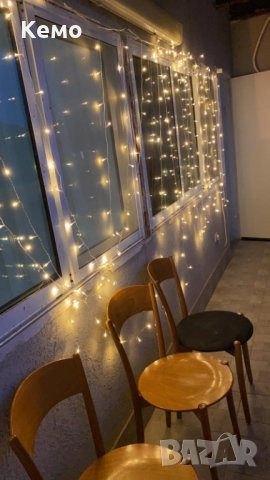 Празнични лампички тип завеса с 3х3м 300 LED, снимка 18 - Лед осветление - 27059053