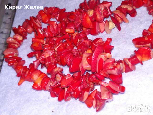 ПРЕКРАСНО СКЪПОЦЕННО ВИНТИДЖ АРТ КОЛИЕ от НАТУРАЛЕН ЧЕРВЕН КОРАЛ БИЖУ РЪЧНА ИЗРАБОТКА 15376, снимка 16 - Колиета, медальони, синджири - 41753198