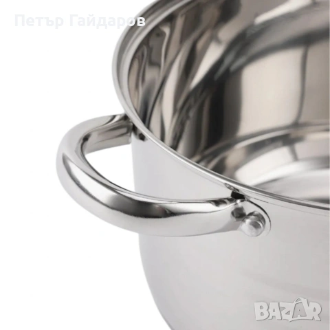 Комплект тенджери от неръждаема стомана — 12 части с капаши вXGG-00], снимка 4 - Съдове за готвене - 53592940
