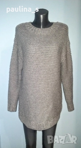 Два различни броя / Сив пуловер тип туника "Only" и "Pieces" , снимка 8 - Блузи с дълъг ръкав и пуловери - 28357791