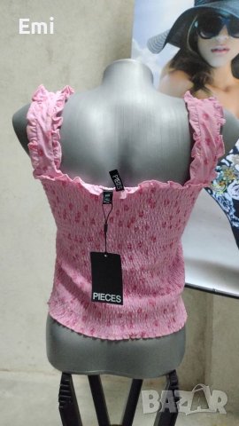 Дамски топ PIECES, Розов, XL, снимка 2 - Корсети, бюстиета, топове - 41808968