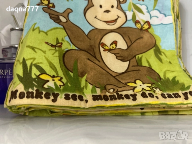 Книга от плат „Маймунка вижда маймунката прави“, снимка 9 - Други - 52256258