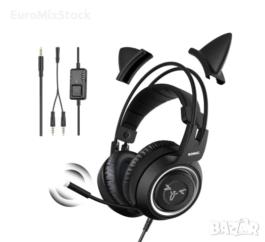 Стерео Геймърски Слушалки с Микрофон SOMIC G951S Black, 3.5mm жак