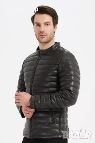 Мъжко кожено яке , снимка 7 - Якета - 47662511