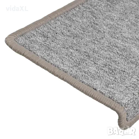 vidaXL Изтривалки за стълби 15 бр. 65x21x4 см светлосиви с правоъгълен кант, снимка 6 - Изтривалки - 56145992