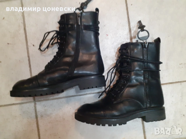 Дамски зимни ботуши,боти от естествена кожа,с вата,размер 40