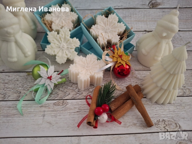 Коледни ароматни соеви свещи 