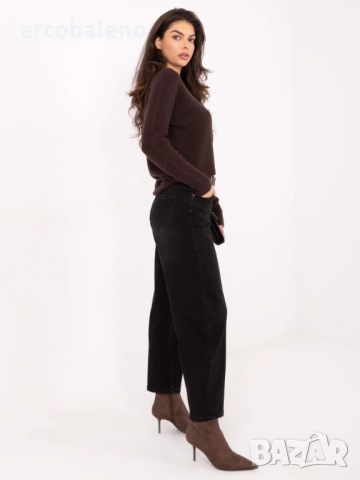 Дамски черни дънки с колан, снимка 3 - Дънки - 52269450