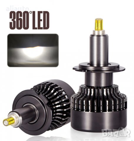 Лед крушки за фарове – Turbo Led H7 Canbus 360° ВИСОК клас CANBUS,Мощни /80W