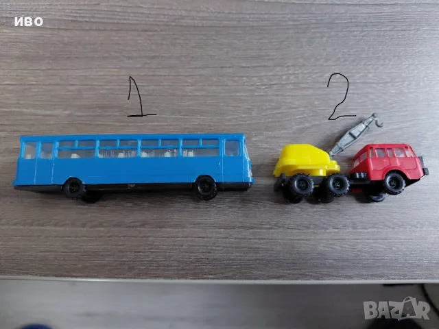 Камионче "Татра" + автобус "Икарус" в мащаб ТТ 1:120.