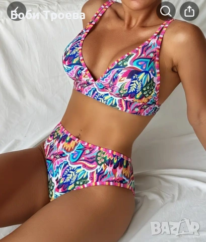 Дамски моден секси бикини бански, удобно плажно облекло, снимка 4 - Бански костюми - 53594086