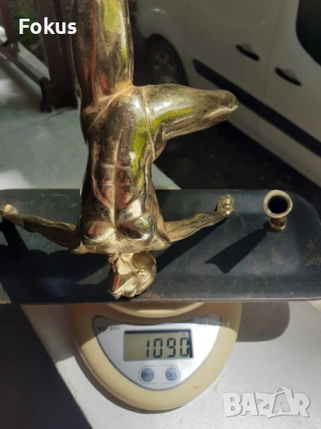 Стара антикварна мастилница със статуетка на балерина фигура, снимка 7 - Антикварни и старинни предмети - 53327514