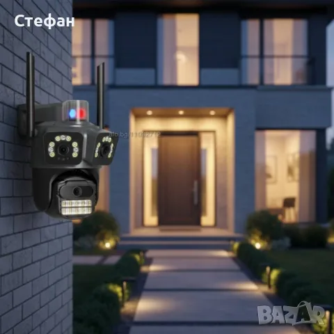 Тройна WiFi камера P21-SP3 3x12MP iCSee 360°,, снимка 4 - Камери - 55968602