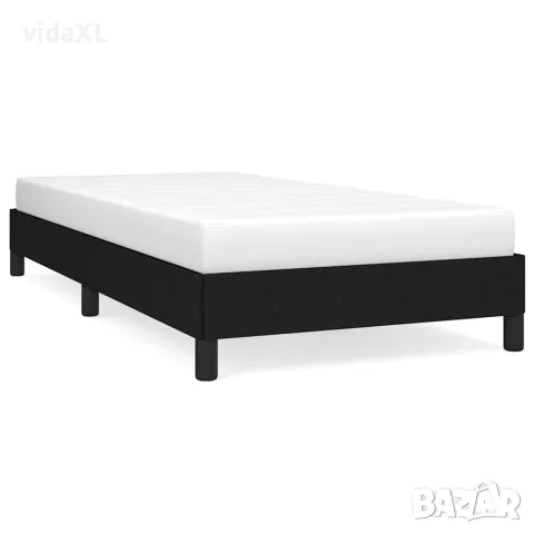 vidaXL Рамка за легло без матрак, Черно, 90x190 см, плат
