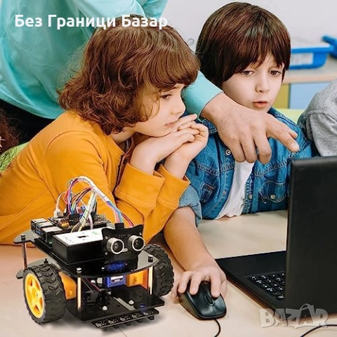 Нов Смарт робот кола за програмиране Python IoT Raspberry Pi DIY комплект, снимка 6 - Образователни игри - 52742572