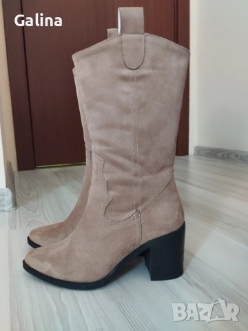 Ботуши от еко велур 