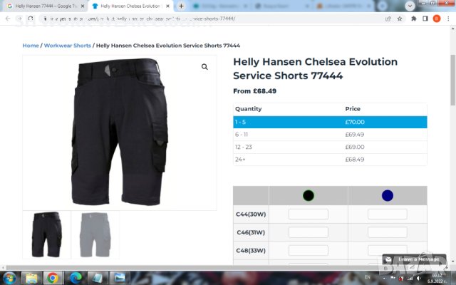 HELLY HANSEN SHELSEA Evolution Service Stretch WorkShorts размер 46 / S еластични къси работни W3-47, снимка 3 - Къси панталони - 41898262