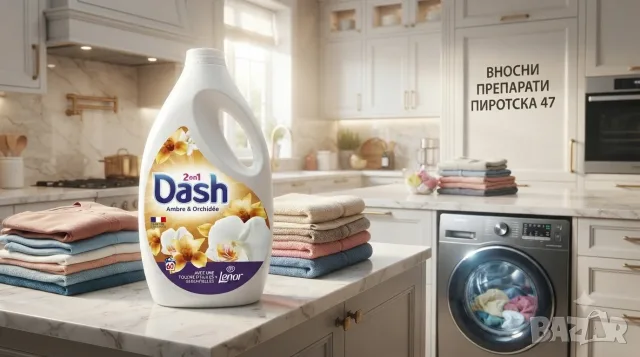 Dash 2in1 Ambre & Orchidée с Lenor Амбра и Орхидея 60 пранета