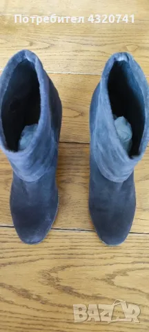 Велурени боти Scholl, р-р 40, снимка 4 - Дамски боти - 49235996