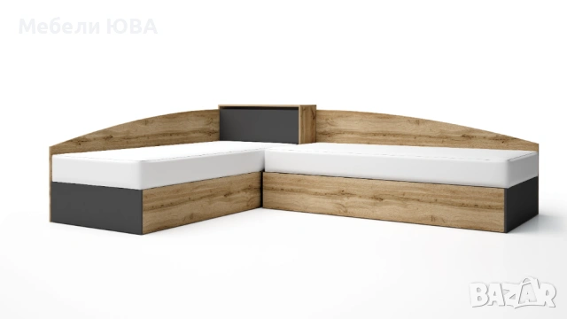 Високи Ъглови легла 90/200см, снимка 3 - Спални и легла - 46215264