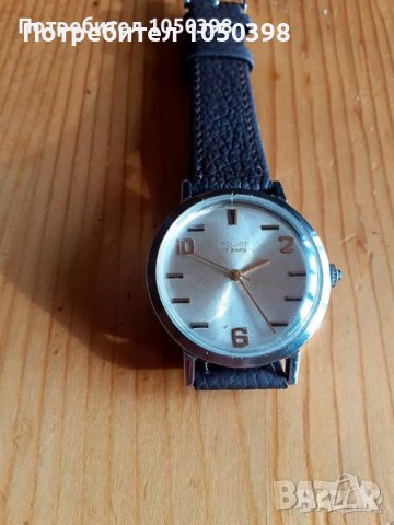  Стоманен голям POLJOT Lux 17jewels Watch- USSR механичен. Като Нов от колекция., снимка 1 - Мъжки - 39709421