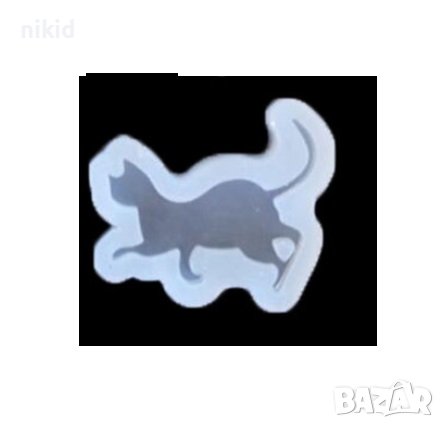 Изправено право коте котка силиконов молд форма фондан смола бижу украса декор, снимка 3 - Форми - 41723483