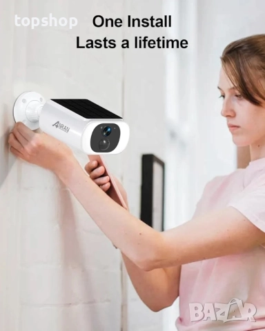 Чисто нови 2бр в пакет ANRAN C3 pro 3mp 2K Соларна охранителна камера, безжична за външна употреба.., снимка 8 - IP камери - 51637906