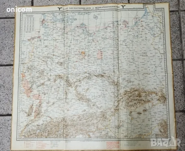 Карта на LUFTWAFFE -1938 г., снимка 2 - Антикварни и старинни предмети - 49881886