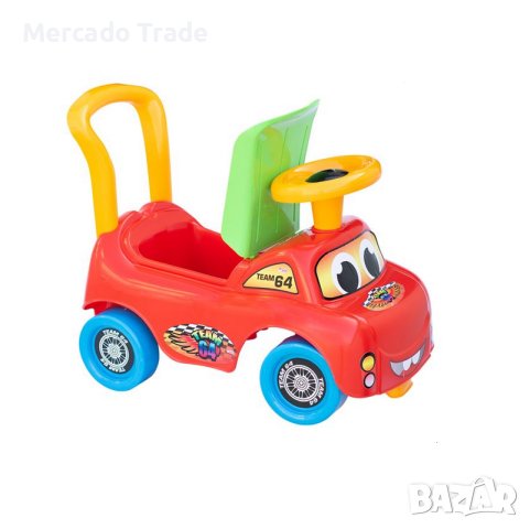 Детска количка Mercado Trade, Проходилка, За деца, Червен - Жълт, снимка 2 - Детски велосипеди, триколки и коли - 41712109