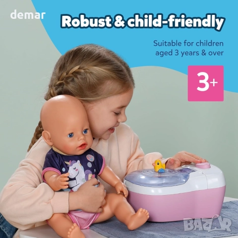 BABY born Тоалетна за кукли със звуци и аксесоари, за кукли 36 и 43 см, снимка 7 - Кукли - 52293624