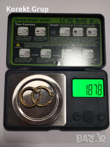 Златни обеци 14к женски, снимка 5 - Обеци - 52901256