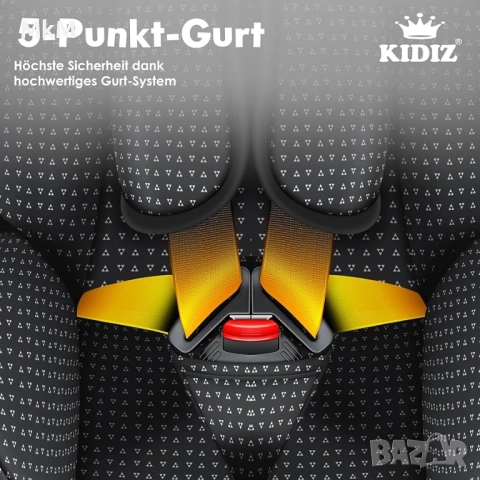 Столчето за кола KIDIZ® Sportsline което расте от 1 до 12 години, снимка 10 - Столчета за кола и колело - 51991581