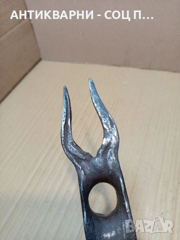 Соц Старо Ръчно Ковано Малко Мотиче Каластирка. НОМЕР 710., снимка 7 - Антикварни и старинни предмети - 53515074