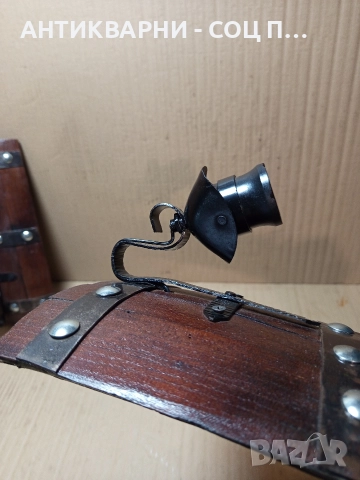 Комплект Стари Ръчно Изработени Стенни Лампи От Старо Дъбово Буре. , снимка 4 - Антикварни и старинни предмети - 52841377