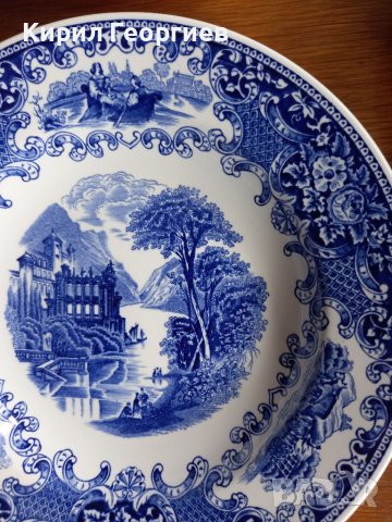 Шест Красиви дълбоки порцеланови чинии  Royal Sphinx Maastricht Cambridge , снимка 3 - Чинии - 40544571
