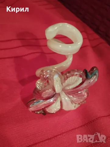 стъклено цвете Мурано / Murano, снимка 3 - Декорация за дома - 49820103