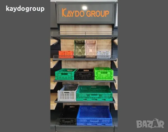 Пластмасова сгъваема щайга, каса (касетка) за плод и зеленчук, снимка 2 - Оборудване за магазин - 48666129