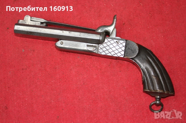 Двуцевка двуцевен пистолет тип Лефуше с нож щик кама., снимка 2 - Антикварни и старинни предмети - 51444403